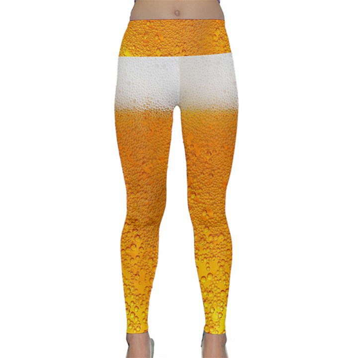 Beer Bubbles Pattern Lightweight Velour Classic Yoga Leggings