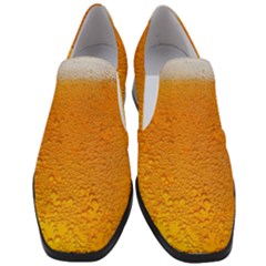 Beer Bubbles Pattern Women Slip On Heel Loafers