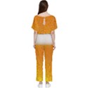 Beer Bubbles Pattern Batwing Lightweight Chiffon Jumpsuit View2