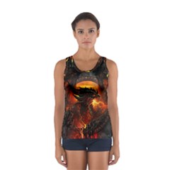 Dragon Fire Fantasy Art Sport Tank Top  by Cowasu