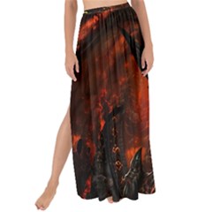 Dragon Fire Fantasy Art Maxi Chiffon Tie-up Sarong