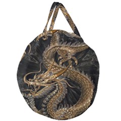 Fantasy Dragon Pentagram Giant Round Zipper Tote by Cowasu