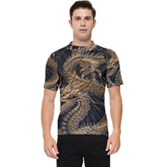 Fantasy Dragon Pentagram Men s Short Sleeve Rash Guard by Cowasu