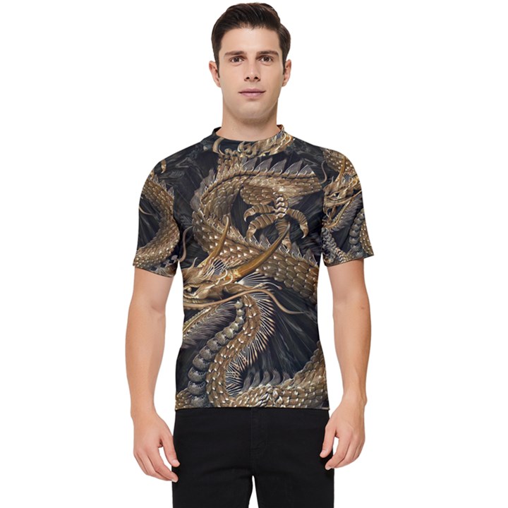 Fantasy Dragon Pentagram Men s Short Sleeve Rash Guard