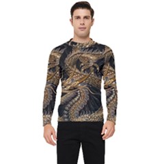 Fantasy Dragon Pentagram Men s Long Sleeve Rash Guard by Cowasu