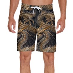 Fantasy Dragon Pentagram Men s Beach Shorts