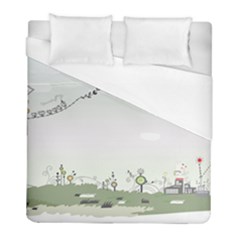 Abstract-background-children Duvet Cover (full/ Double Size) by Cowasu