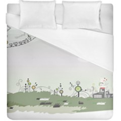 Abstract-background-children Duvet Cover (king Size) by Cowasu