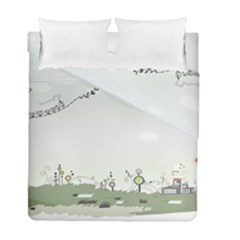 Abstract-background-children Duvet Cover Double Side (full/ Double Size) by Cowasu