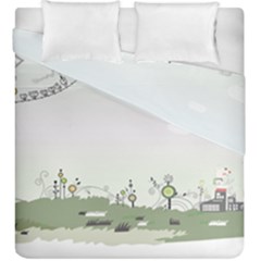 Abstract-background-children Duvet Cover Double Side (king Size) by Cowasu