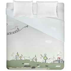 Abstract-background-children Duvet Cover Double Side (california King Size) by Cowasu