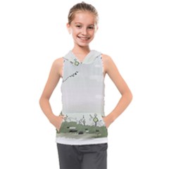 Abstract-background-children Kids  Sleeveless Hoodie by Cowasu