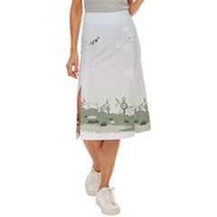 Abstract-background-children Midi Panel Skirt by Cowasu