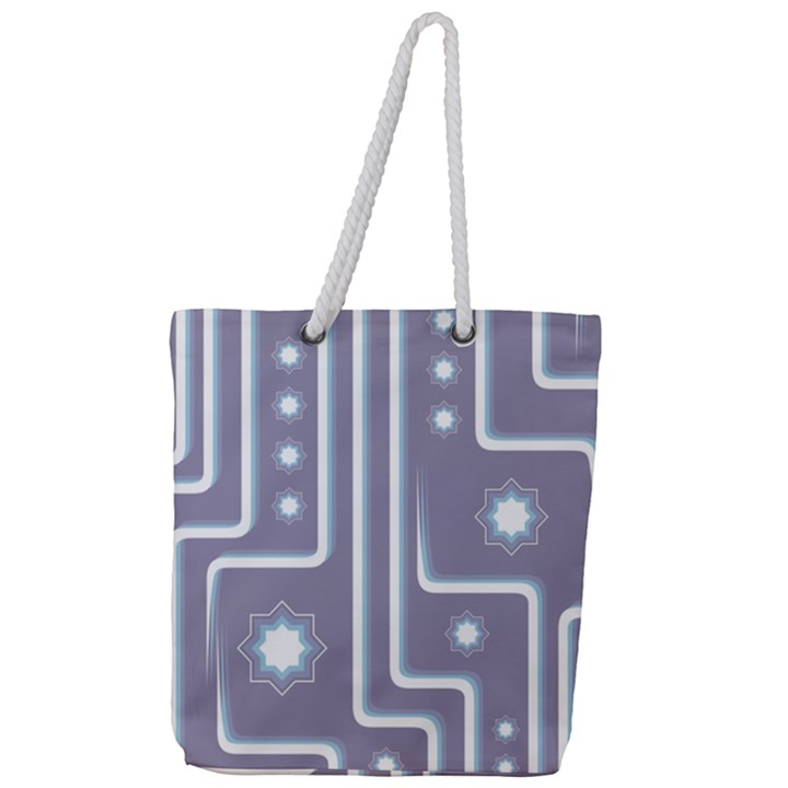 Pattern-non-seamless-background Full Print Rope Handle Tote (Large)