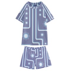 Pattern-non-seamless-background Kids  Swim T-shirt And Shorts Set by Cowasu