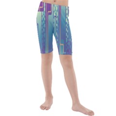 Non-seamless-pattern-background Kids  Mid Length Swim Shorts by Cowasu