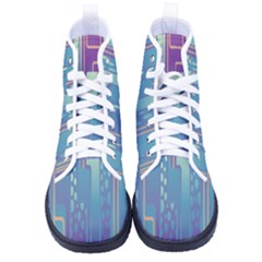 Non-seamless-pattern-background Men s High-top Canvas Sneakers