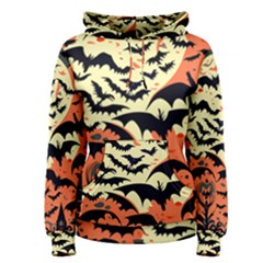 Bat Pattern Women s Pullover Hoodie