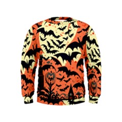 Bat Pattern Kids  Sweatshirt by Valentinaart