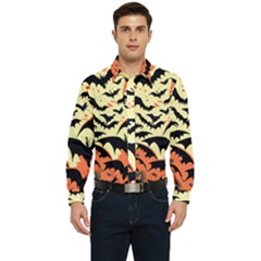 Bat Pattern Men s Long Sleeve  Shirt by Valentinaart