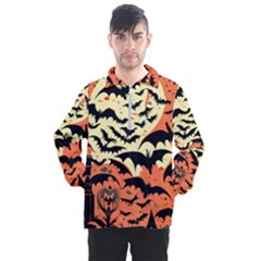 Bat Pattern Men s Half Zip Pullover by Valentinaart