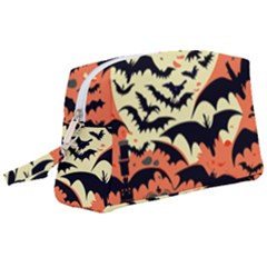 Bat Pattern Wristlet Pouch Bag (large) by Valentinaart