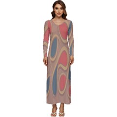 Background-abstract-non-seamless Long Sleeve Longline Maxi Dress by Cowasu