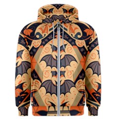 Bat Pattern Men s Zipper Hoodie