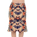 Bat pattern Short Mermaid Skirt View1