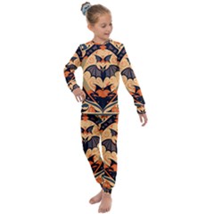 Bat Pattern Kids  Long Sleeve Set 