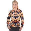 Bat pattern Women s Overhead Hoodie View1