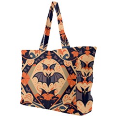 Bat Pattern Simple Shoulder Bag by Valentinaart