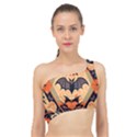 Bat pattern Spliced Up Bikini Top  View1