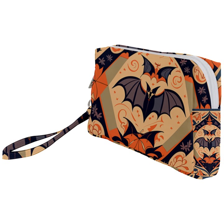 Bat pattern Wristlet Pouch Bag (Small)