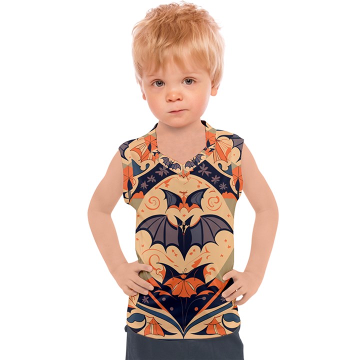 Bat pattern Kids  Sport Tank Top