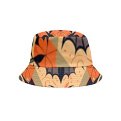 Bat Pattern Inside Out Bucket Hat (kids) by Valentinaart