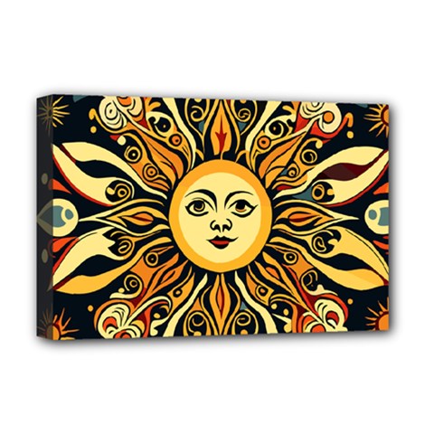 Boho Sun Deluxe Canvas 18  X 12  (stretched) by Valentinaart