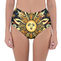 Boho Sun Reversible High-waist Bikini Bottoms