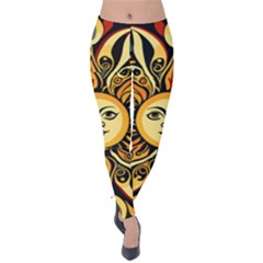 Boho Sun Velvet Leggings by Valentinaart