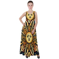 Boho Sun Empire Waist Velour Maxi Dress by Valentinaart