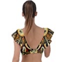 Boho sun Plunge Frill Sleeve Bikini Top View2