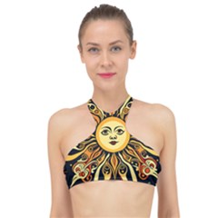 Boho Sun High Neck Bikini Top by Valentinaart