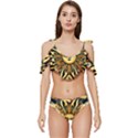 Boho sun Ruffle Edge Tie Up Bikini Set	 View1