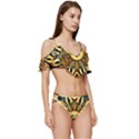 Boho sun Ruffle Edge Tie Up Bikini Set	 View3