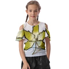 Life Is Beautiful And Green Kids  Butterfly Cutout T-shirt