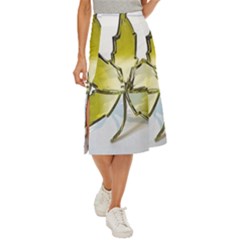 Life Is Beautiful And Green Midi Panel Skirt by Humidesigner786