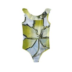 Life Is Beautiful And Green Kids  Frill Swimsuit by Humidesigner786