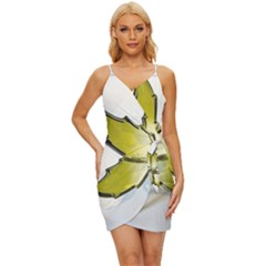 Life Is Beautiful And Green Wrap Tie Front Dress by Humidesigner786