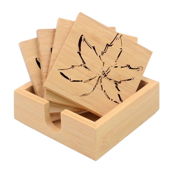 Life is beautiful and green Bamboo Coaster Set