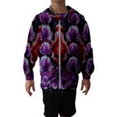 Night So Peaceful In The World Of Roses Kids  Hooded Windbreaker